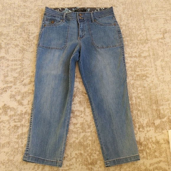 One 5 One Five Pocket Denim Ankle Cropped Jeans 12 Blue - Picture 2 of 16